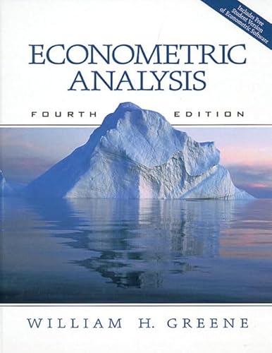 Stock image for Econometric Analysis 4th Edition incl. CD Rom: United States Edition for sale by AwesomeBooks