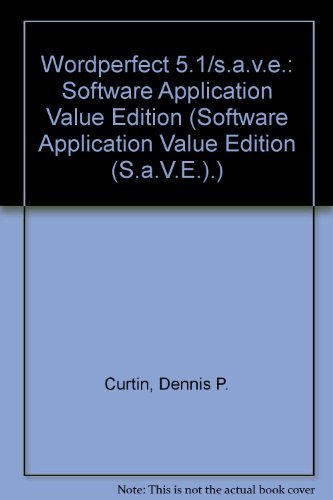 Stock image for Wordperfect 5.1/S.A.V.E.: Software Application Value Edition (Software Application Value Edition (S.A.V.E.).) for sale by dsmbooks
