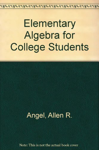 Stock image for Elementary Algebra for College Students for sale by HPB-Red