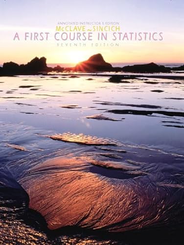 Stock image for A First Course in Statistics (7th Edition) for sale by HPB-Red