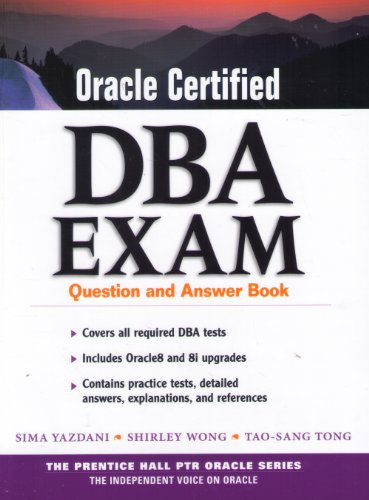 Imagen de archivo de Oracle Certified DBA Exam : Question and Answer Book a la venta por HPB-Red