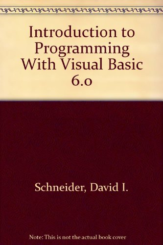 9780130144959: Introduction to Programming With Visual Basic 6.0