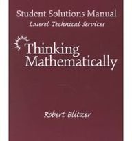 Stock image for Thinking Mathematically for sale by Better World Books