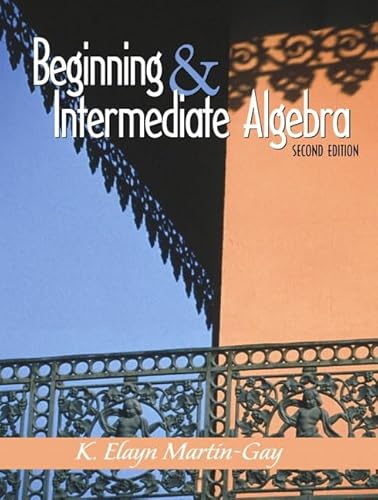 9780130166364: Beginning and Intermediate Algebra