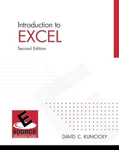 Introduction to Excel (2nd Edition) (9780130168818) by Kuncicky, David C.; Kuncicky, David