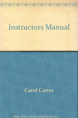 9780130185594: Instructors Manual