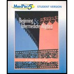 9780130185952: Beginning and Intermediate Algebra Mathpro 5 / With CD-ROM