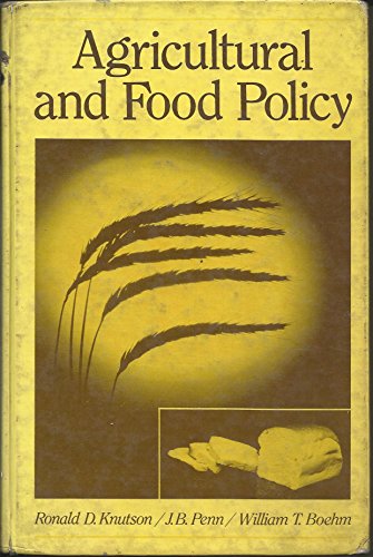 Beispielbild fr Agricultural and Food Policy zum Verkauf von Better World Books