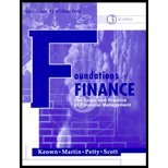 Stock image for Foundations of Finance, The Logic and Practice of Financial Management for sale by BookHolders