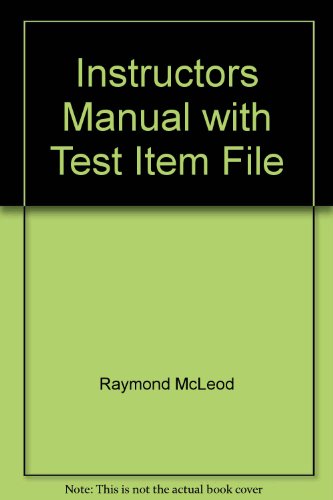 Imagen de archivo de Instructors Manual with Test Item File a la venta por Phatpocket Limited