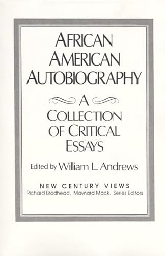 Stock image for African-American Autobiography: A Collection of Critical Essays for sale by Goodwill Southern California