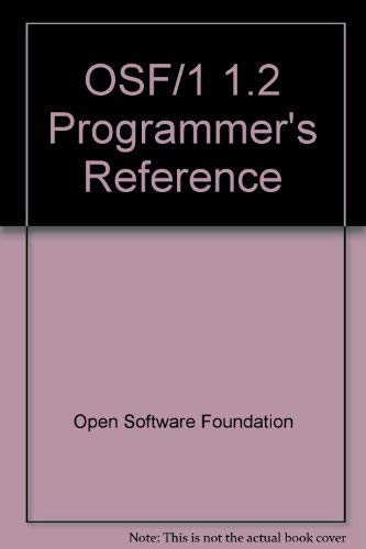 9780130205797: OSF/1 Programmer's Reference Release 1.2