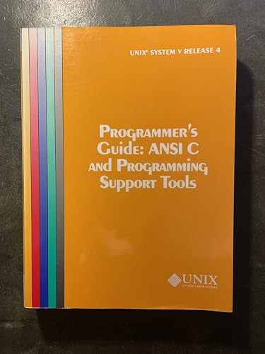 Stock image for Unix System V Release 4 Programmer's Guide ANSI C and Programming Support Tools for sale by ThriftBooks-Atlanta