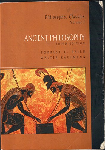 Stock image for Ancient Philosophy (Philosophic Classics, Volume I - 3rd Edition) for sale by Off The Shelf