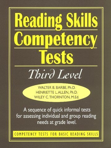 Imagen de archivo de Reading Skills Competency Tests: Competency Tests for Basic Reading Skills (J-B Ed: Ready-to-Use Activities) (v. 4) a la venta por Wonder Book
