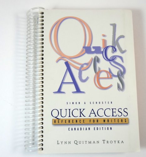 Quick Access: Reference for Writers (Canadian Edition)