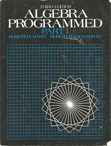 Stock image for Algebra Programmed: Part 1 for sale by Books Unplugged