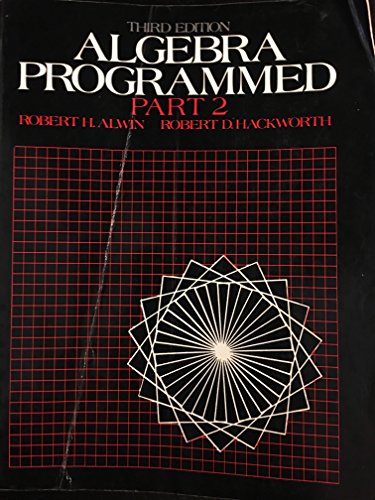 Stock image for Algebra Programmed for sale by ThriftBooks-Dallas