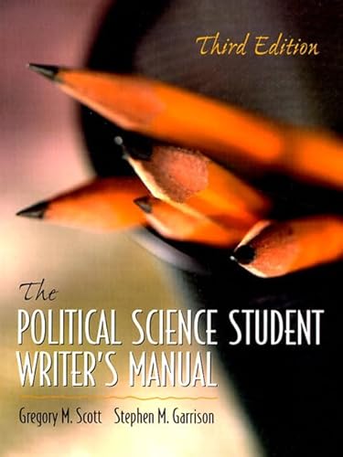 9780130225580: Political Science Student Writer's Manual, The
