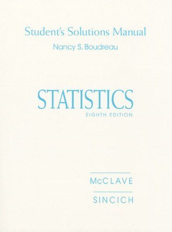 Stock image for Statistics: Student's Solutions Manual for sale by SecondSale