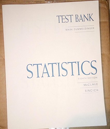 Stock image for Statistics Test Bank ISBN# 013022572x for sale by Dailey Ranch Books