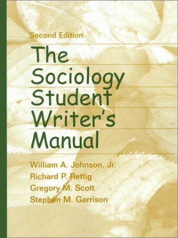 9780130226303: The Sociology Student Writer's Manual