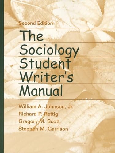 Stock image for The Sociology Student Writer's Manual (2nd Edition) for sale by Decluttr