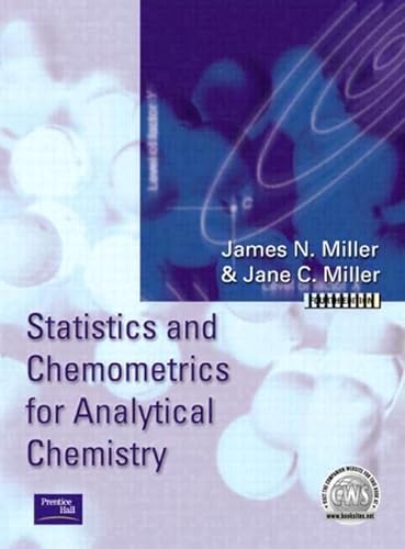 Statistics and Chemometrics for Analytical Chemistry (9780130228888) by Miller, James N.; Miller, Jane C.