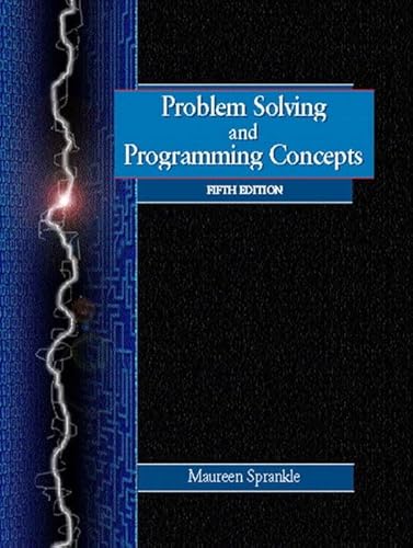 9780130229670: Problem Solving and Programming Concepts (5th Edition)