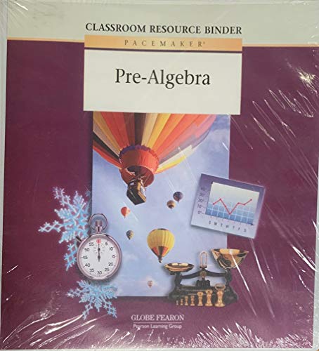 9780130236364: Pacemaker Pre-Algebra: Classroom Resource Binder