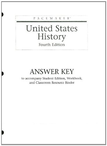 PACEMAKER UNITED STATES HISTORY ANSWER KEY FOURTH EDITION 2004 (9780130244222) by Fearon