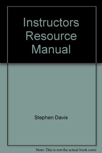 Stock image for Instructors Resource Manual for sale by HPB-Red