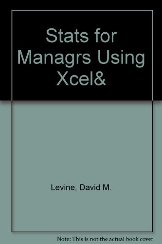 9780130255341: Stats For Managrs Using Xcel& Stdnt S/M