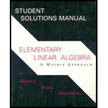 Stock image for Elementary Linear Algebra: Matrix Approach Student Solutions Manual for sale by Irish Booksellers