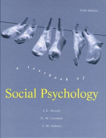 9780130263544: A Textbook of Social Psychology (5th Edition)
