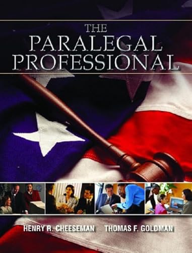 Imagen de archivo de The Paralegal Professional a la venta por Chapter 2 Books