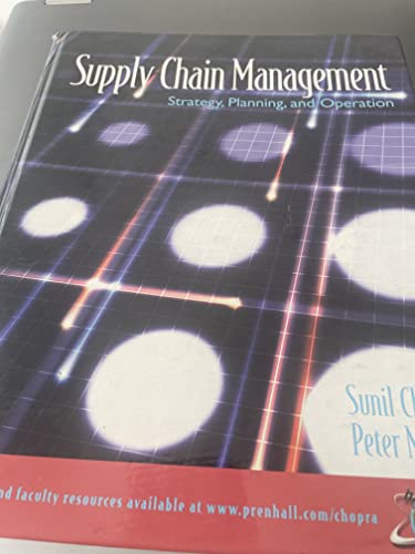 9780130264657: Supply chain management: Strategy, Planning and Operation