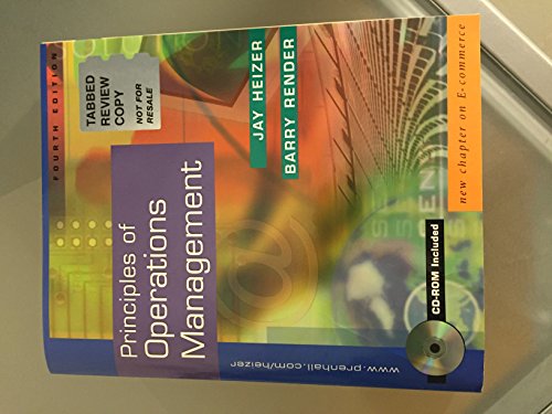 Beispielbild fr Principles of Operations Management zum Verkauf von Better World Books