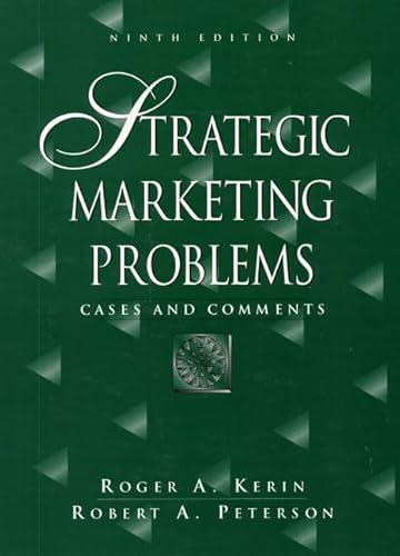 Beispielbild fr Strategic Marketing Problems: Cases and Comments (9th Edition) zum Verkauf von HPB-Red