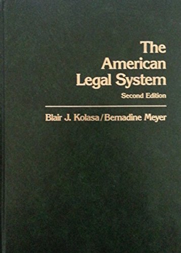 Imagen de archivo de The American Legal System a la venta por Better World Books