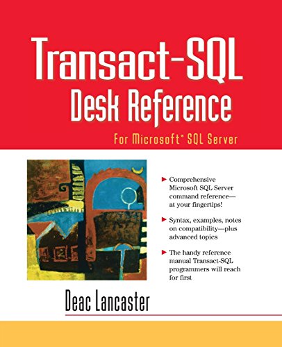 9780130293398: Transact-SQL Desk Reference: For Microsoft SQL Server
