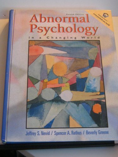 Imagen de archivo de Abnormal Psychology in a Changing World a la venta por HPB-Red