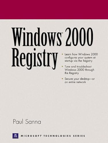 Windows 2000 Registry (9780130300645) by Sanna, Paul