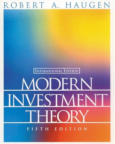 Beispielbild fr Modern Investment Theory (International Edition) zum Verkauf von AwesomeBooks