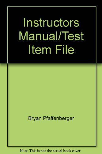 9780130317063: Instructors Manual/Test Item File