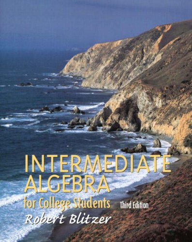 Stock image for Intermediate Algebra for College Students (3rd Edition) for sale by Jenson Books Inc