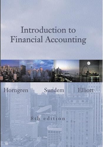 9780130323712: Introduction to Financial Accounting: United States Edition