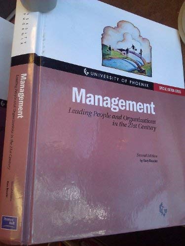 Imagen de archivo de Uope, Management : Leading People And Organizations In The 21st Century a la venta por Better World Books