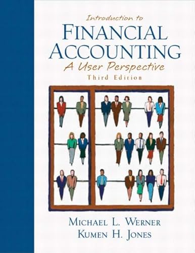 Beispielbild fr Introduction to Financial Accounting: A User Perspective zum Verkauf von ThriftBooks-Atlanta