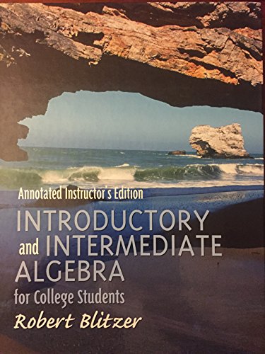 9780130328434: Introductory and Intermediate Algebra for College Students